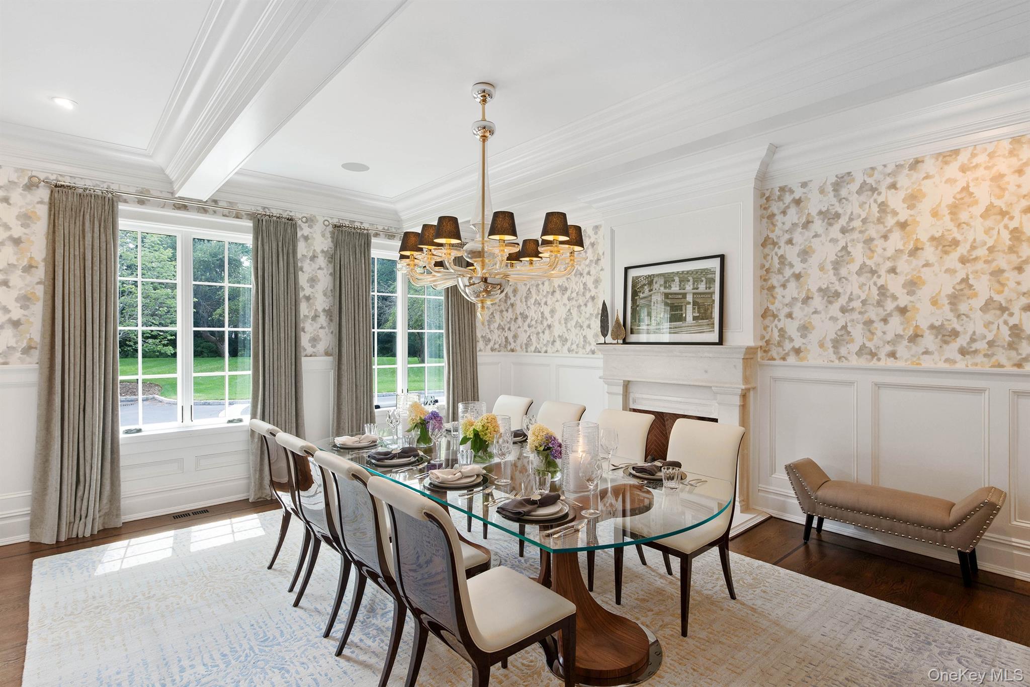 52 Wheatley Road Glen Head, NY 11545 - Photo 7 of 39 Formal Dining Room w/ fireplace