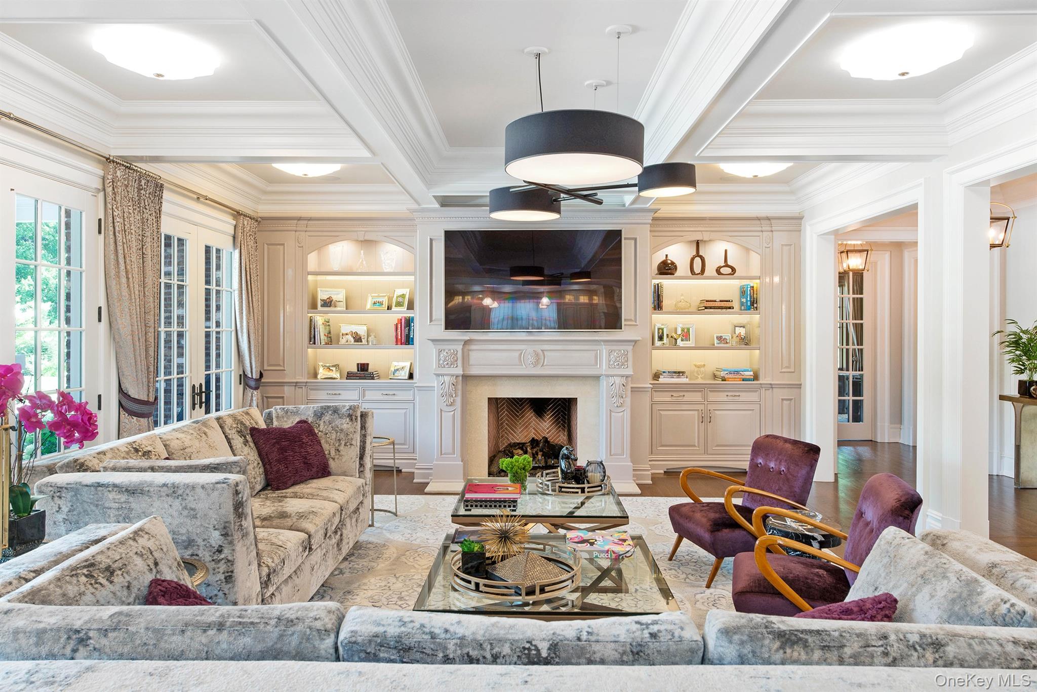 52 Wheatley Road Glen Head, NY 11545 - Photo 9 of 39 Formal Living Room w/ fireplace and built-ins