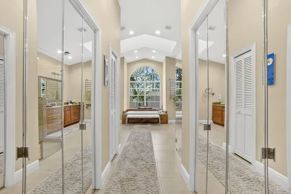 a bathroom with a shower and a toilet