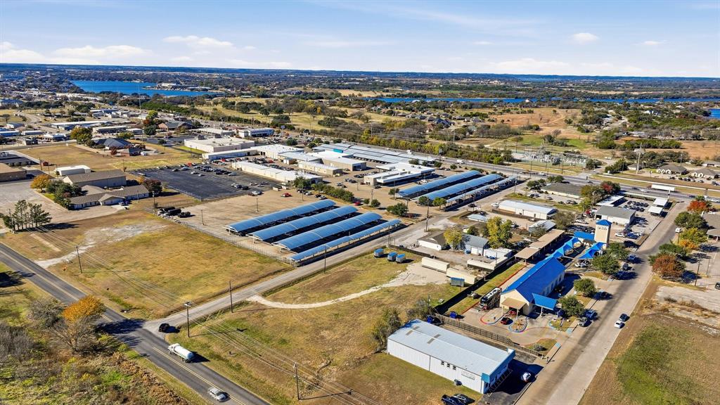 Aerial view of an industrial area