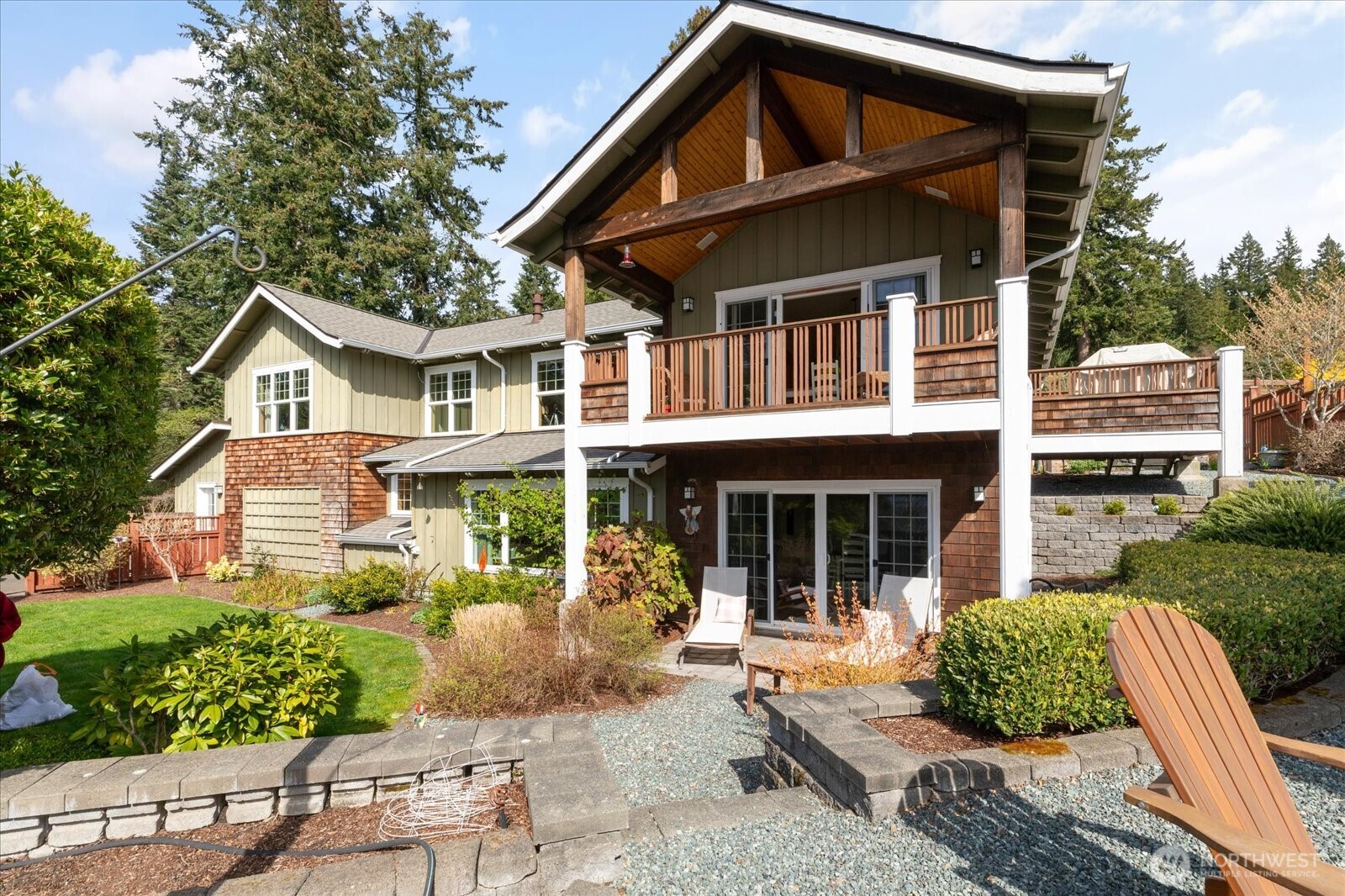 8210 Nob Road Clinton, WA 98236 - Photo 34 of 40 a front view of a house with garden
