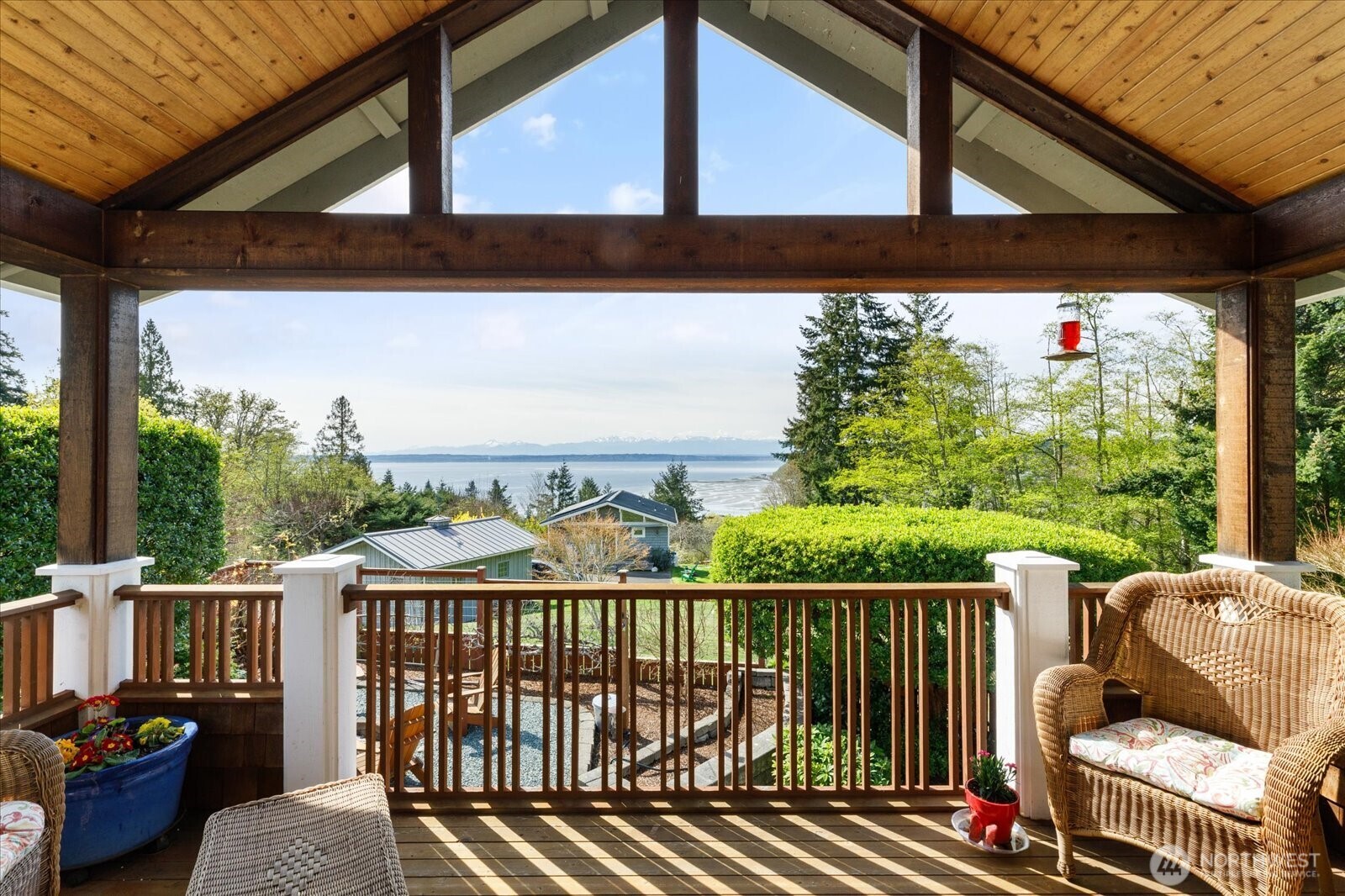 8210 Nob Road Clinton, WA 98236 - Photo 10 of 40 a view of a two chairs in the balcony