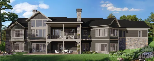 a front view of a house