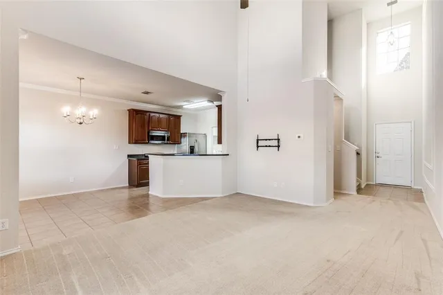 a view of a kitchen with a sink