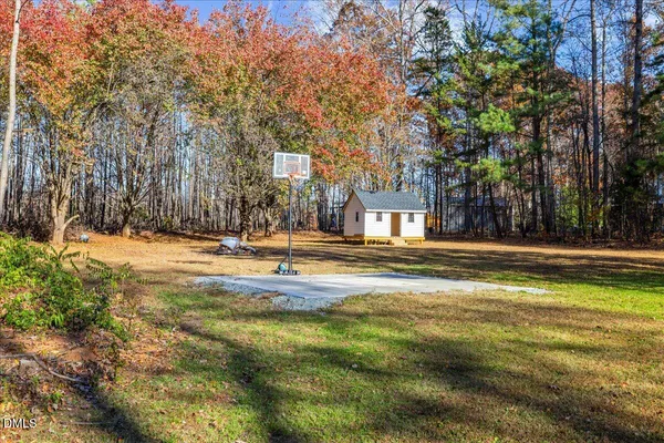 a backyard of a house