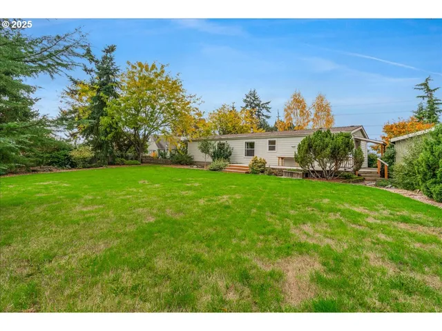 a view of an outdoor space and a yard