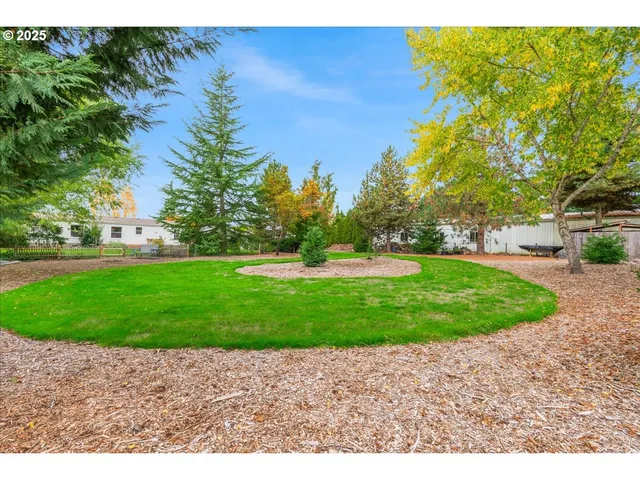 a view of outdoor space with garden