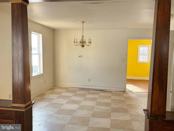 a view of a livingroom with a window