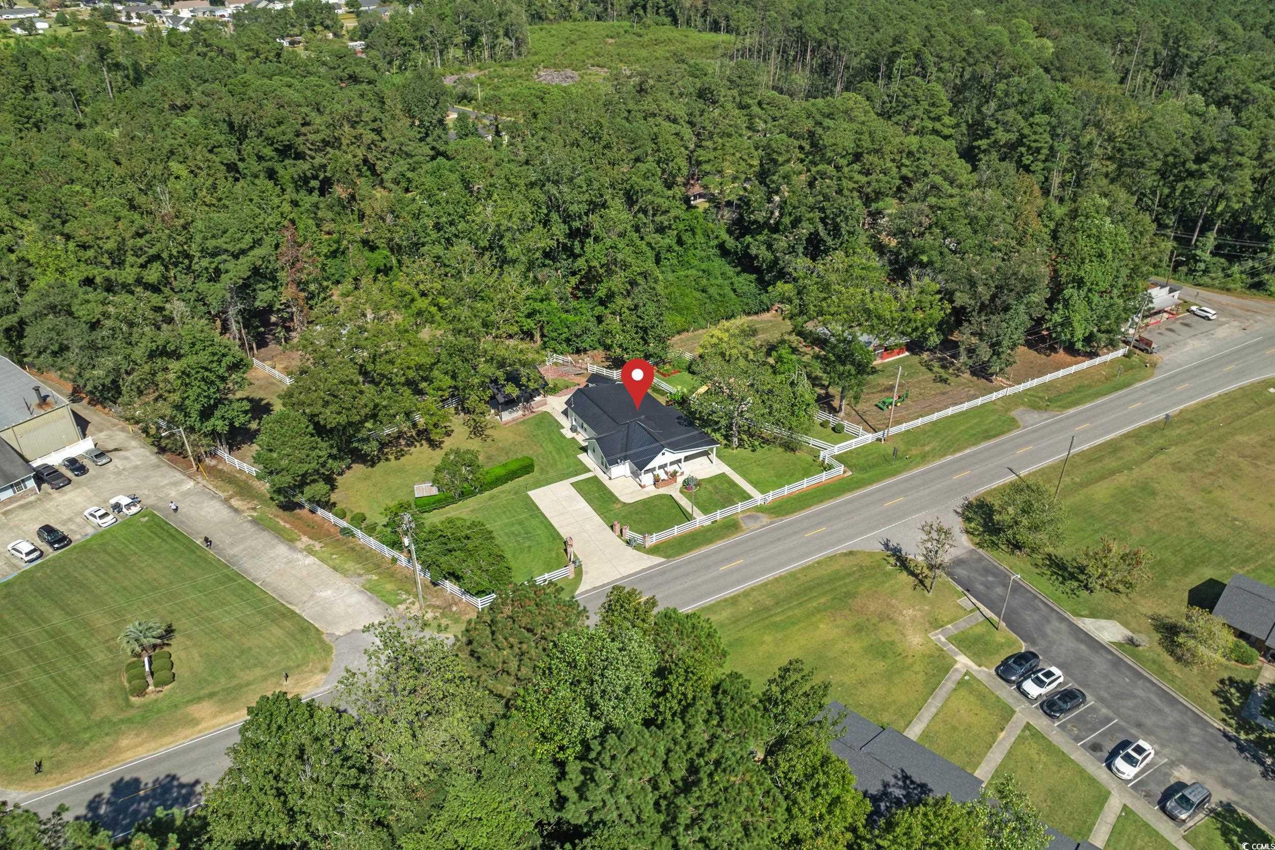 2323 Main Street Loris, SC 29569 - Photo 4 of 40 Aerial overview of property's location with a forest