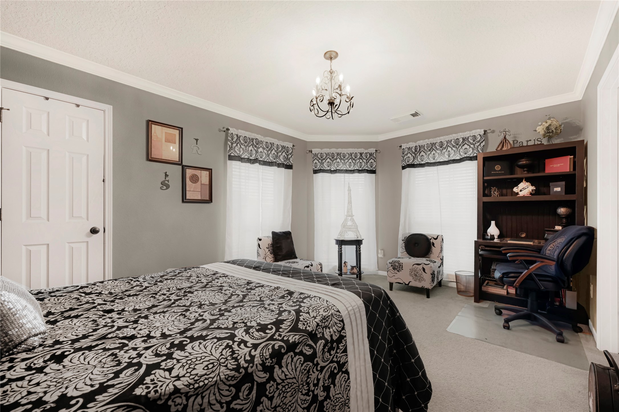 15306 Progress Ridge Way Cypress, TX 77429 - Photo 31 of 37 a bedroom with a bed gym equipment and view of living room