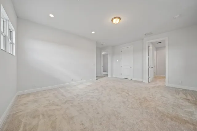 a view of a park that has a tree in it