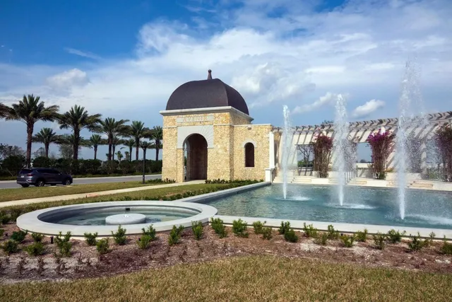 a view of a playground with basketball court