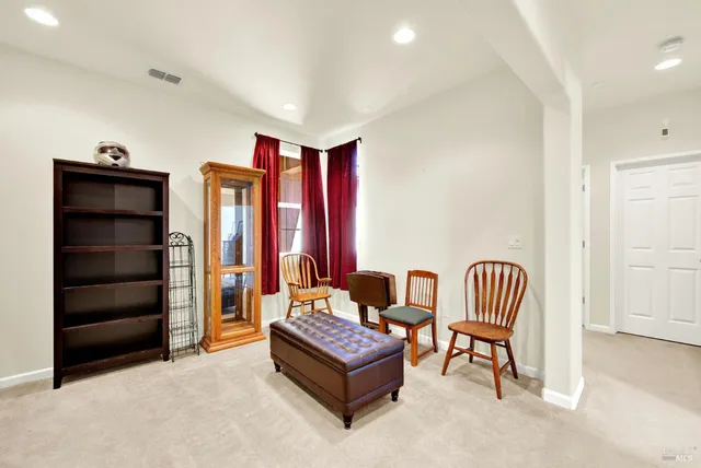 a bathroom with a sink vanity and a mirror