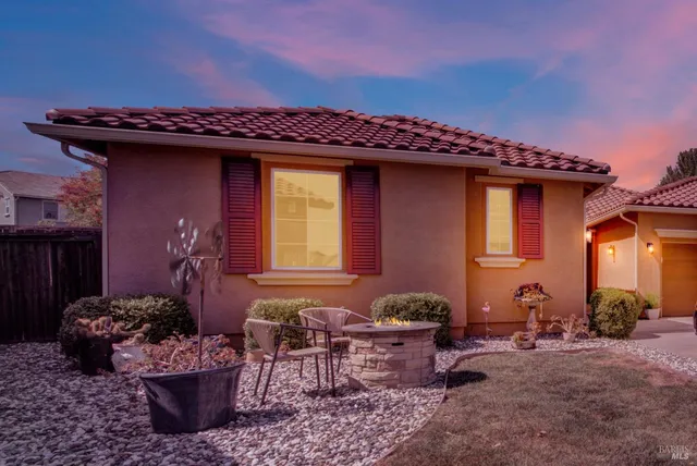 a house view with a garden space