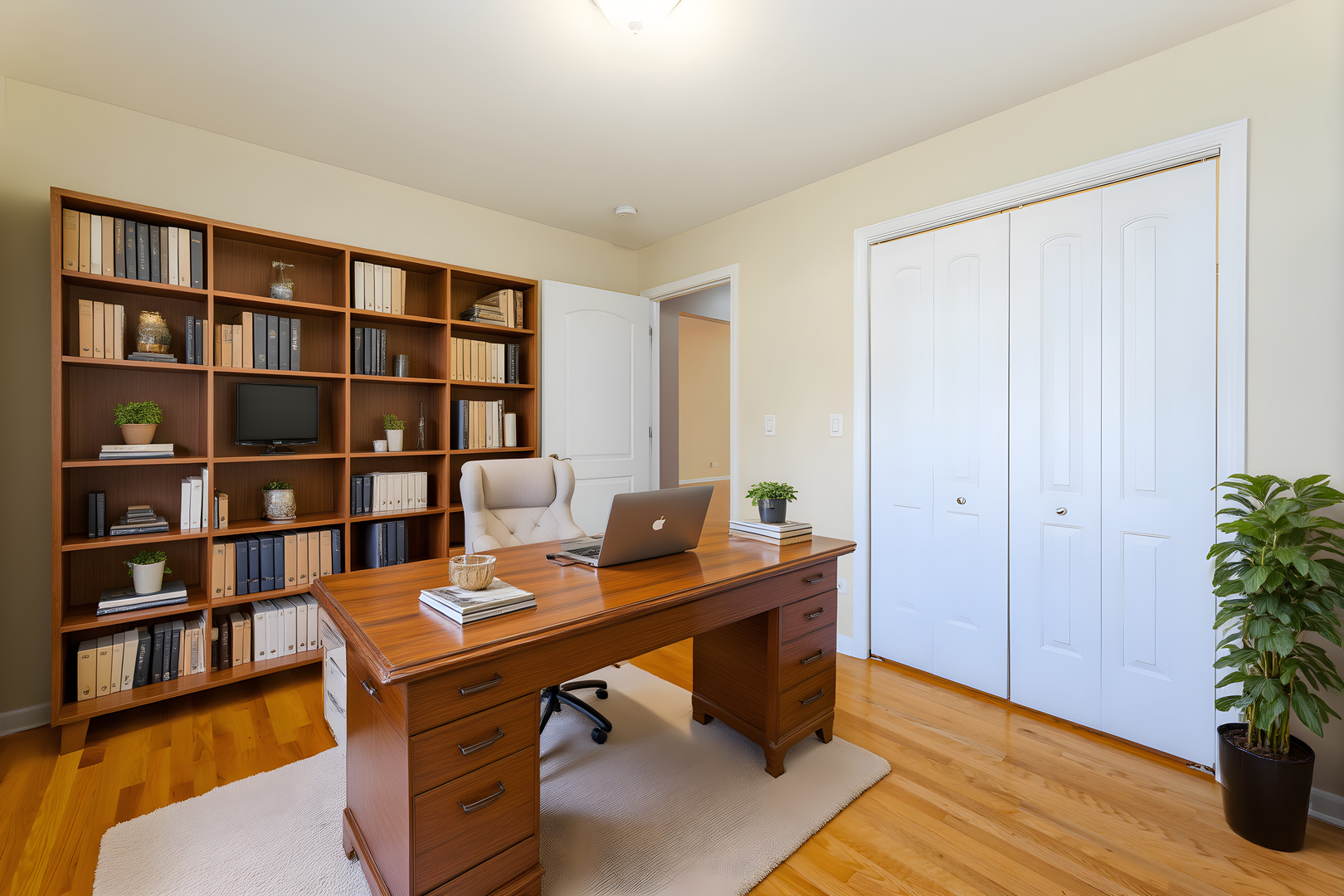 592 South Walnut Street Manteno, IL 60950 - Photo 12 of 37 a view of a workspace with furniture and bookshelf