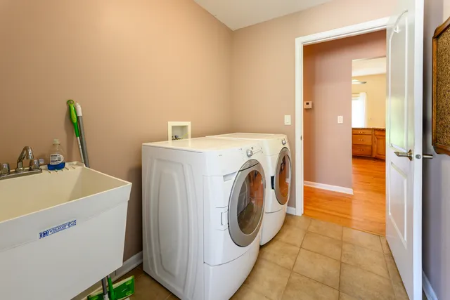 a view of a golf course with a garden