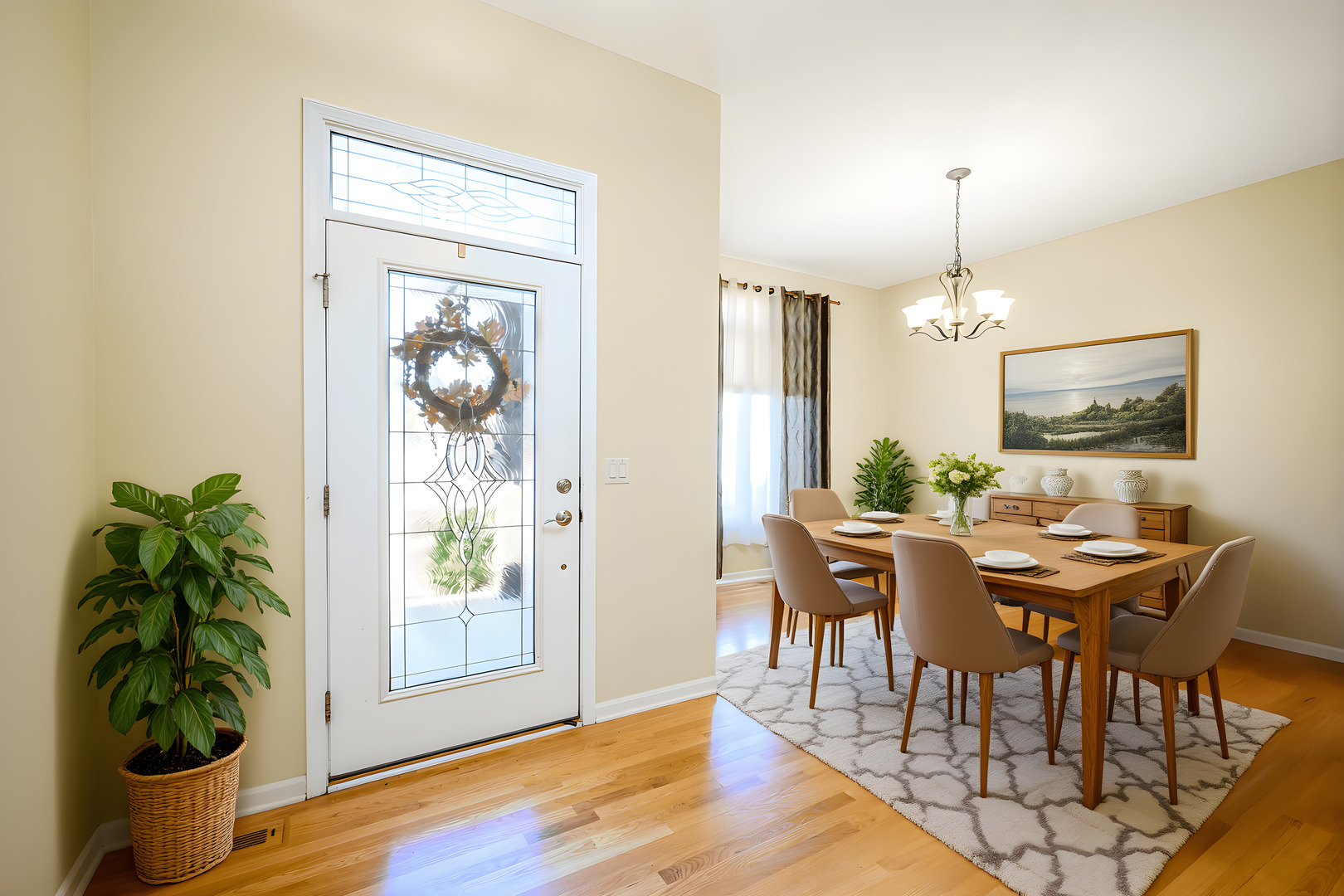 592 South Walnut Street Manteno, IL 60950 - Photo 7 of 37 a view of a dining room with furniture window and wooden floor