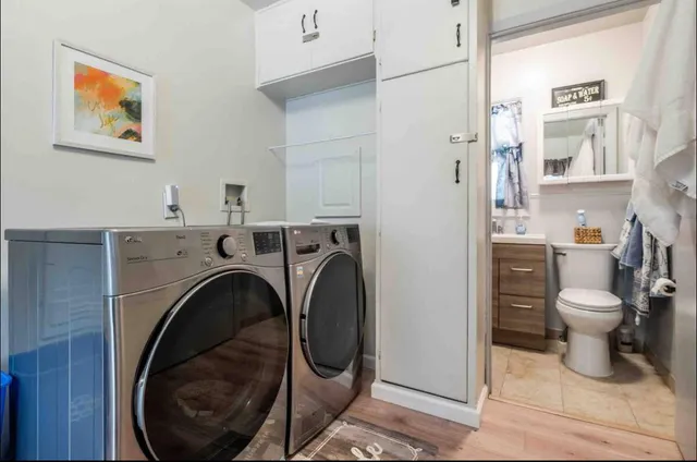 a outdoor living space with patio furniture and a potted plant