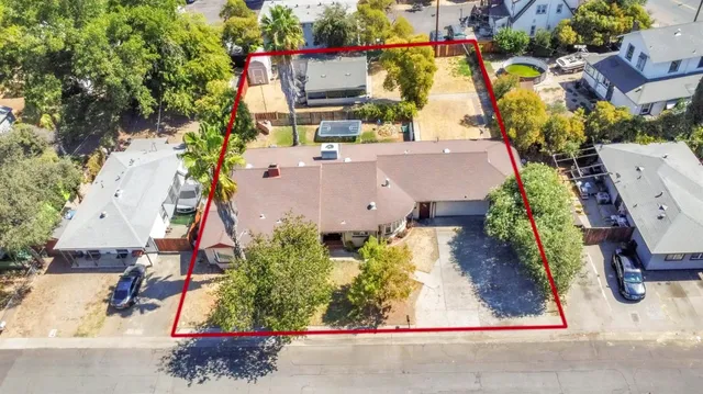 an aerial view of a city