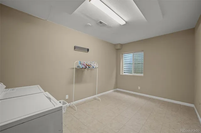 an empty room with a workbench