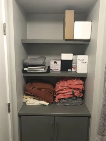 a close view of dresser
