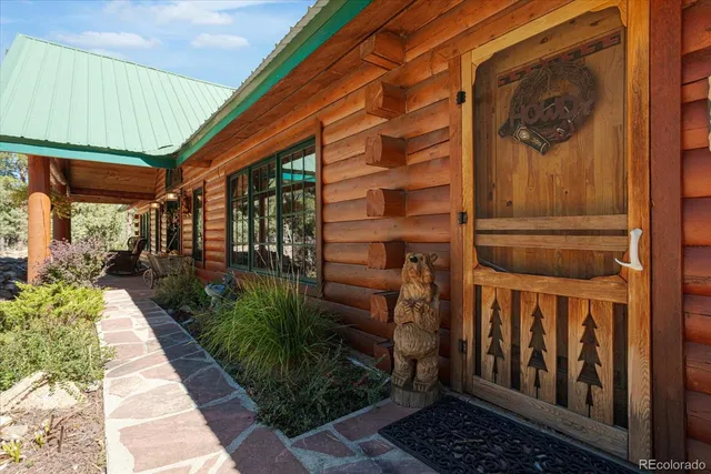 a view of a lake from a porch