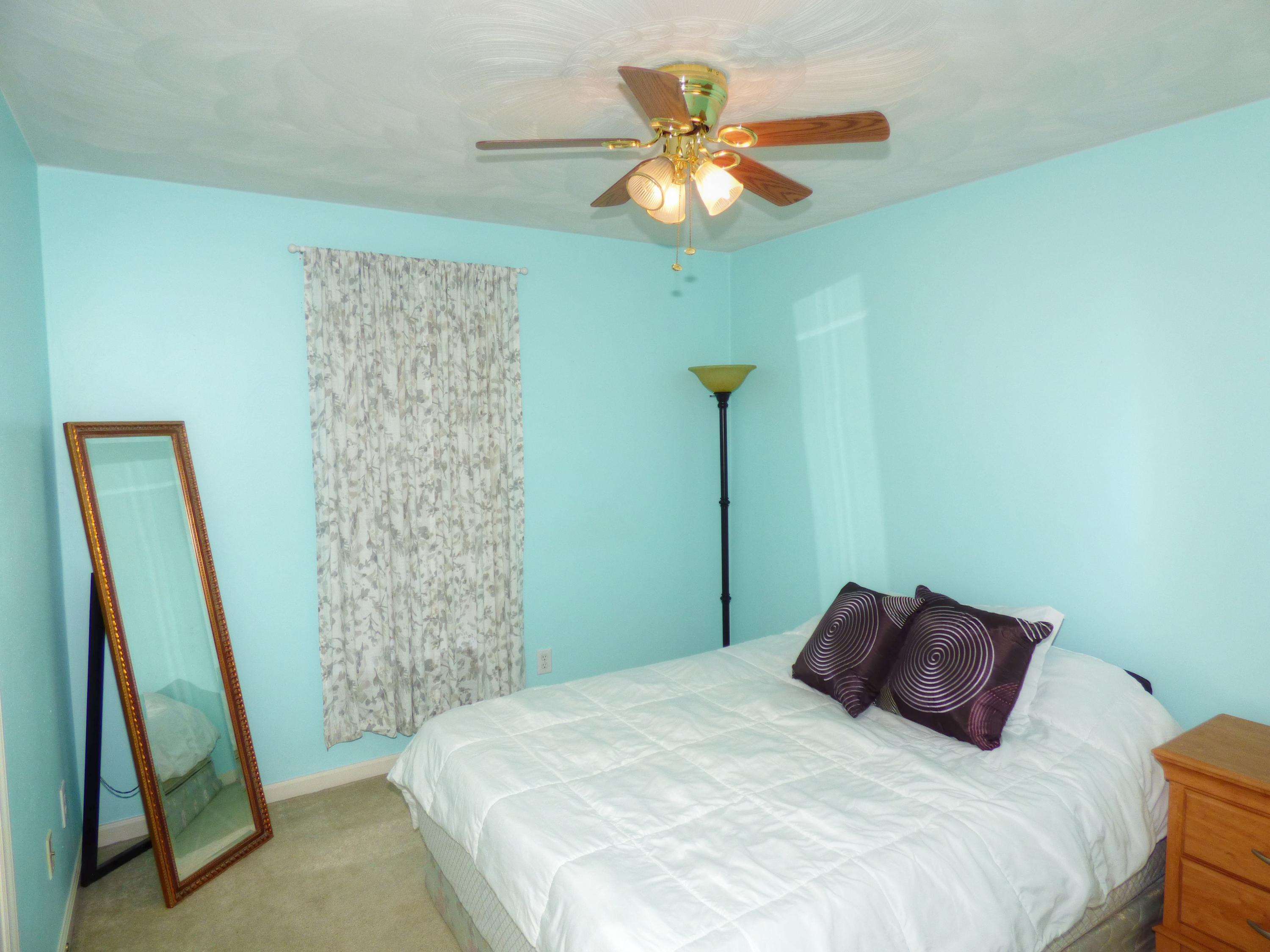 819 Ruddell Road Vinton, VA 24179 - Photo 16 of 22 a bedroom with a bed and a chandelier