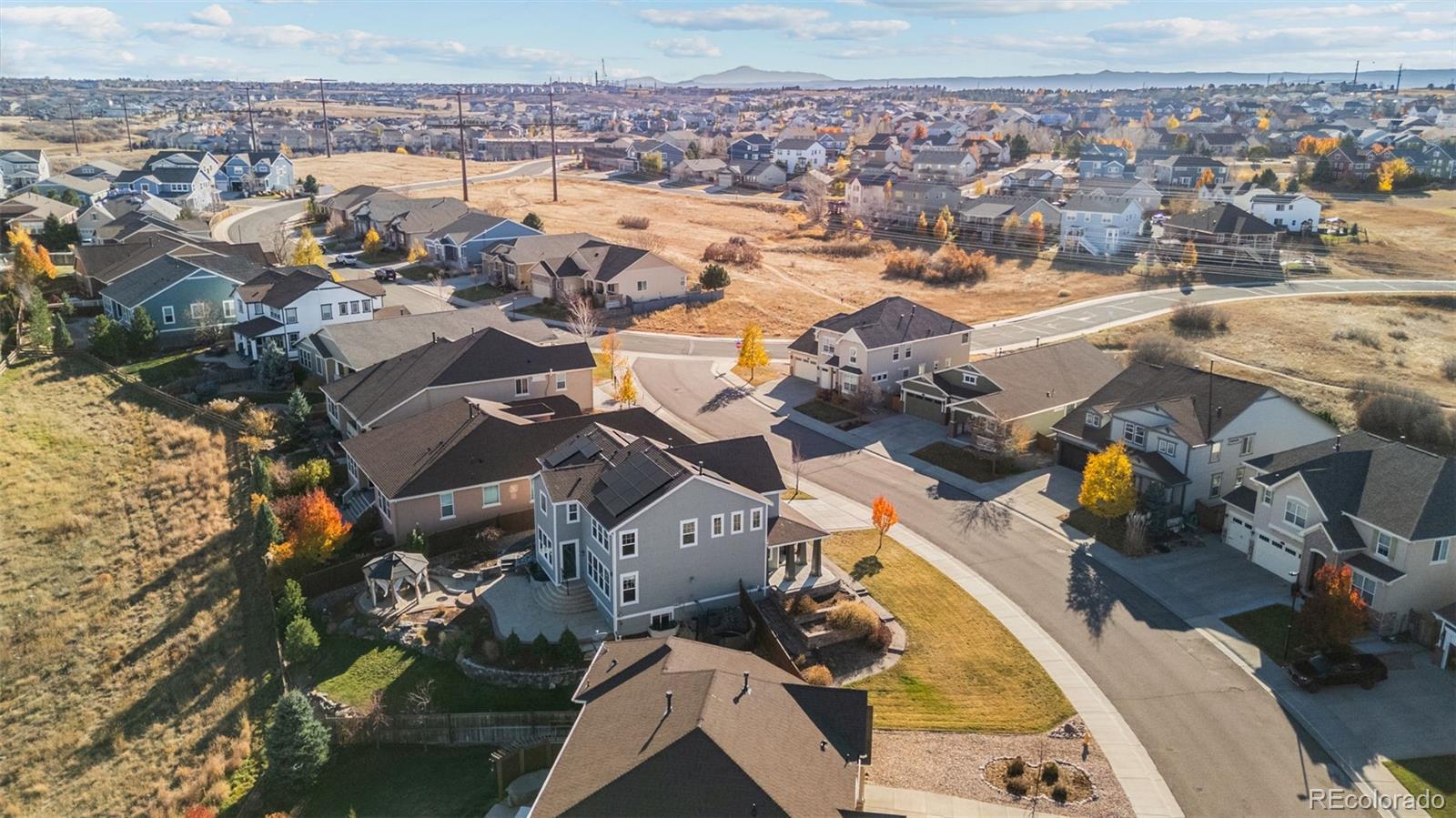 2910 El Nido Way Castle Rock, CO 80108 - Photo 48 of 50 an aerial view of a building with outdoor space