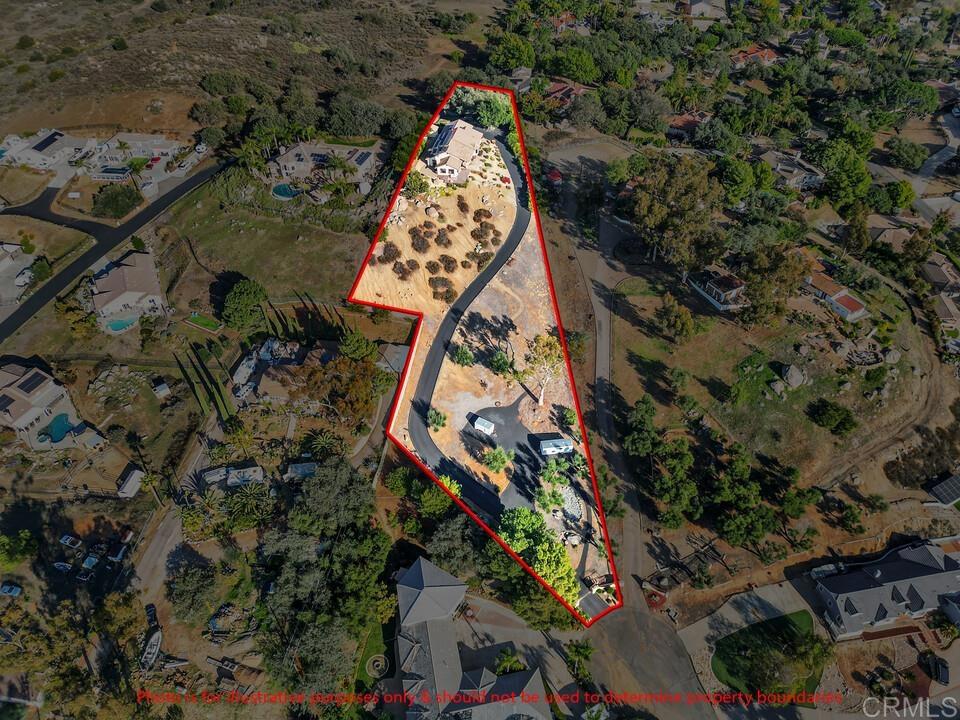 2302 Shaylene Way Alpine, CA 91901 - Photo 46 of 46 an aerial view of a house with a yard and large trees