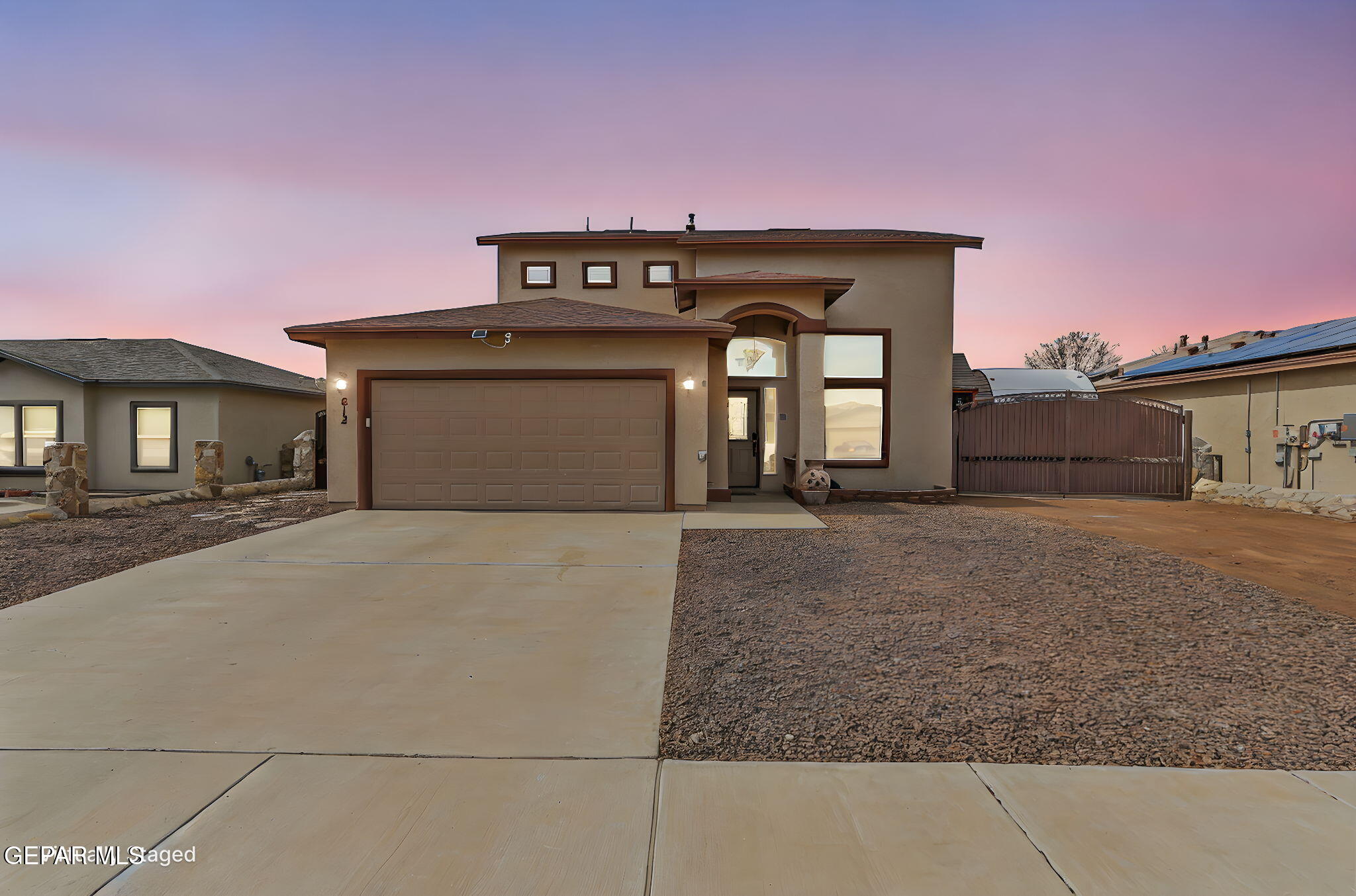 612 Bell Gordon Street Anthony, TX 79821 - Photo 4 of 64 front view of a house with a garage