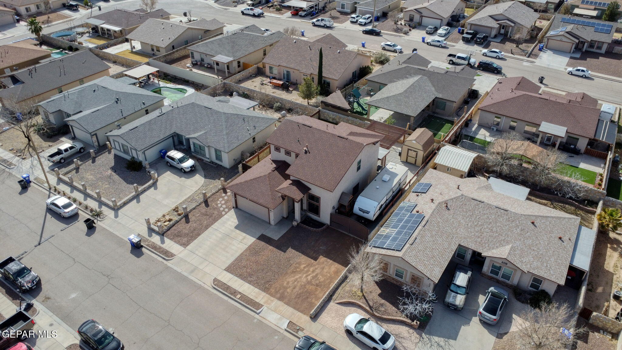 612 Bell Gordon Street Anthony, TX 79821 - Photo 52 of 64 an aerial view of a house with parking space