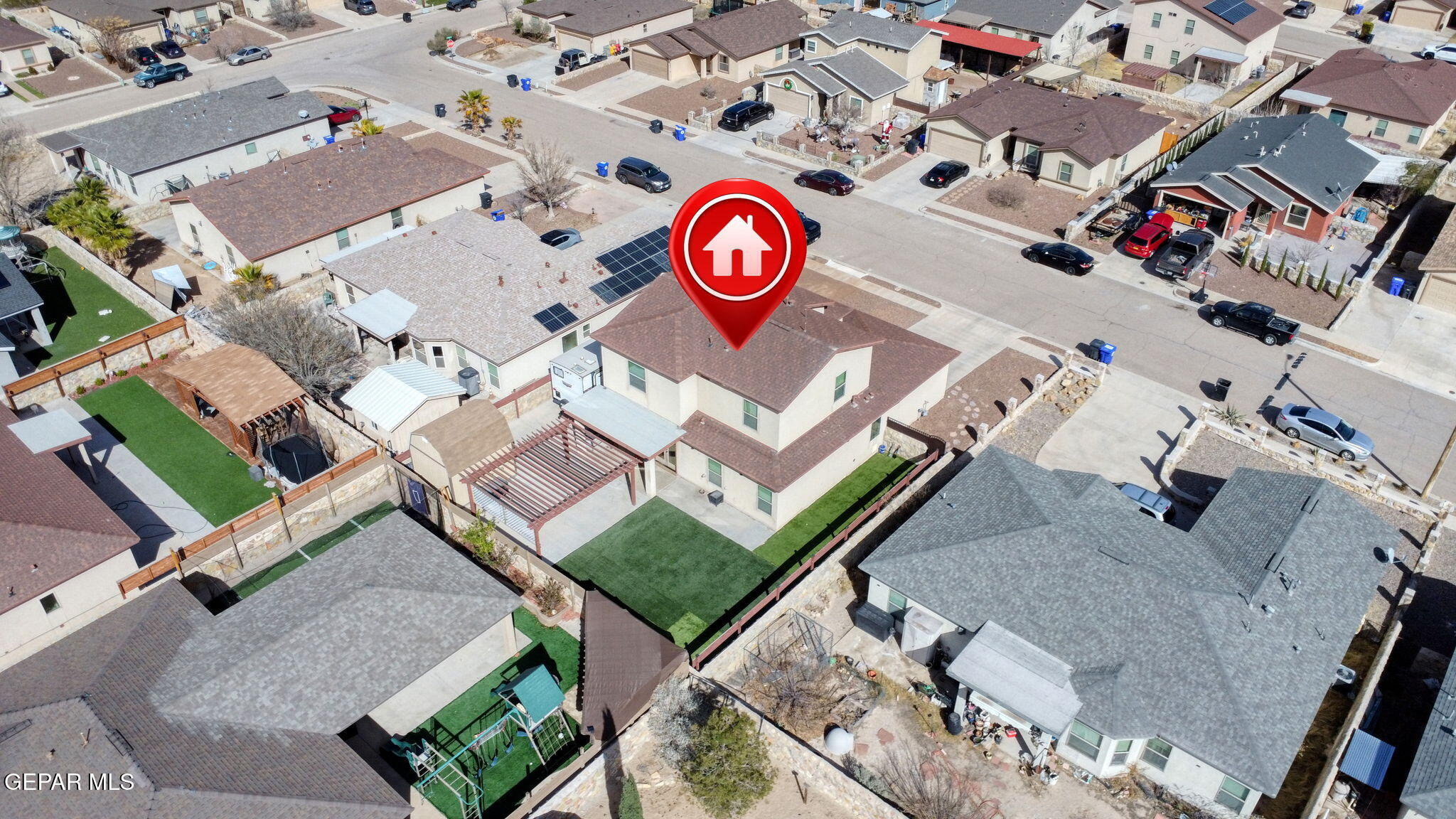 612 Bell Gordon Street Anthony, TX 79821 - Photo 55 of 64 an aerial view of a house with a outdoor space