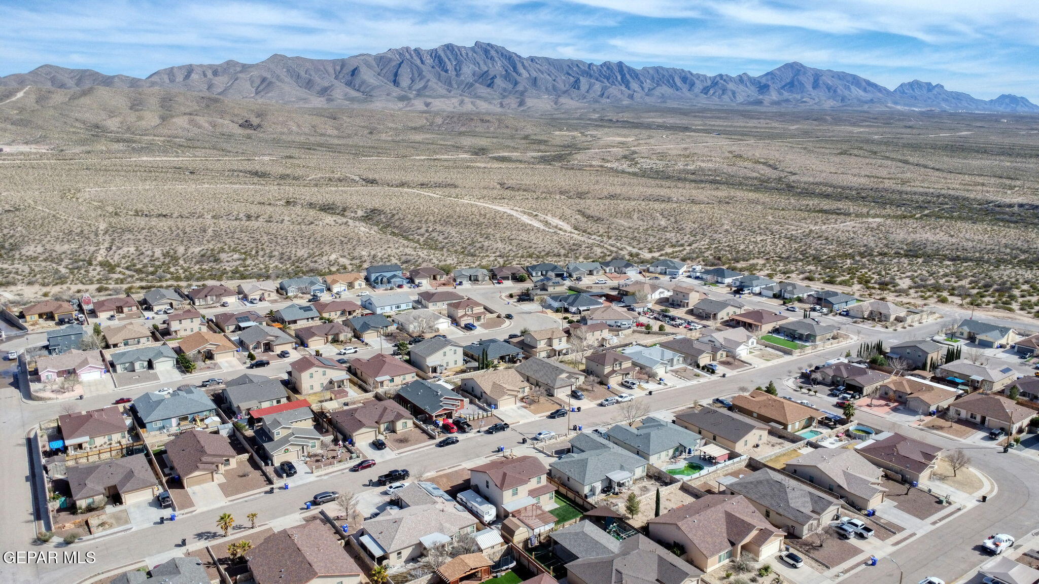 612 Bell Gordon Street Anthony, TX 79821 - Photo 60 of 64 an aerial view of a house with a mountain