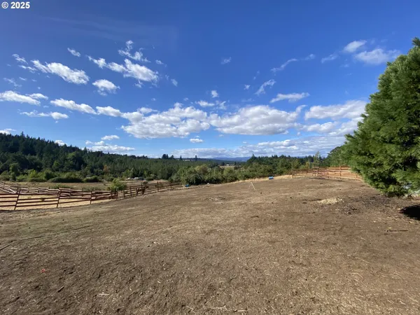 a view of an outdoor space with mountain view