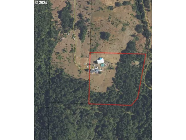 a black and white view of a house