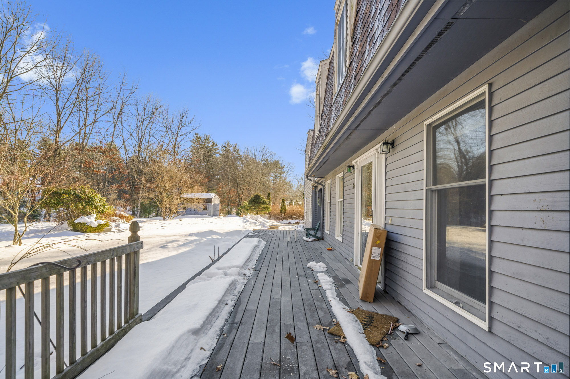 184 Black Hill Road Plainfield, CT 06374 - Photo 34 of 39 a view of a balcony with wooden floor and fence