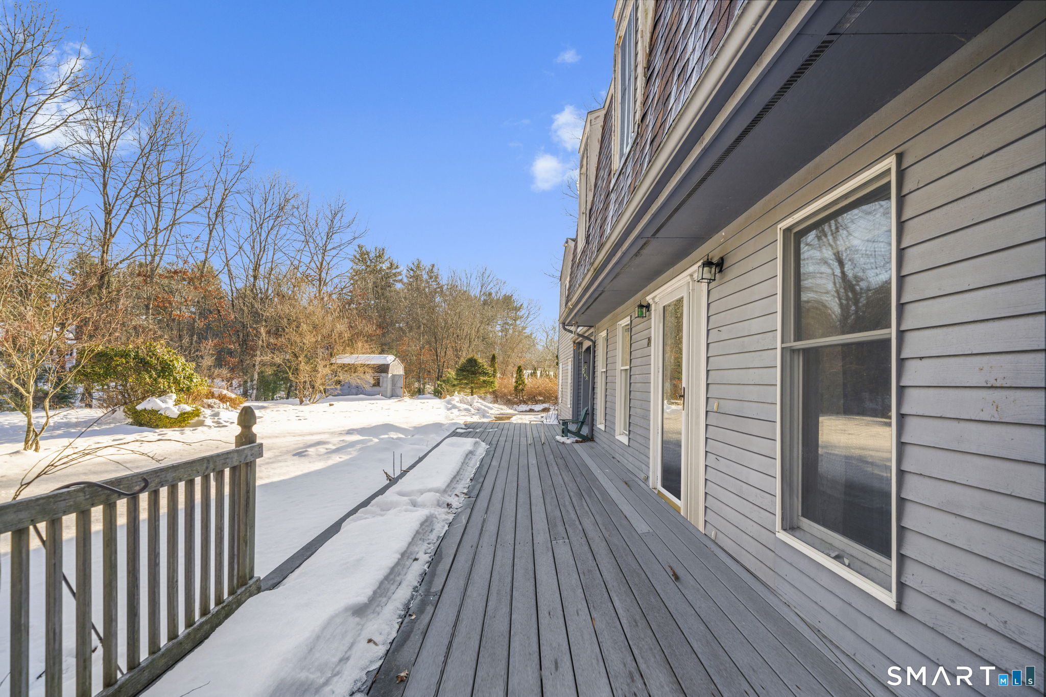 184 Black Hill Road Plainfield, CT 06374 - Photo 38 of 39 a view of a balcony with wooden floor and fence