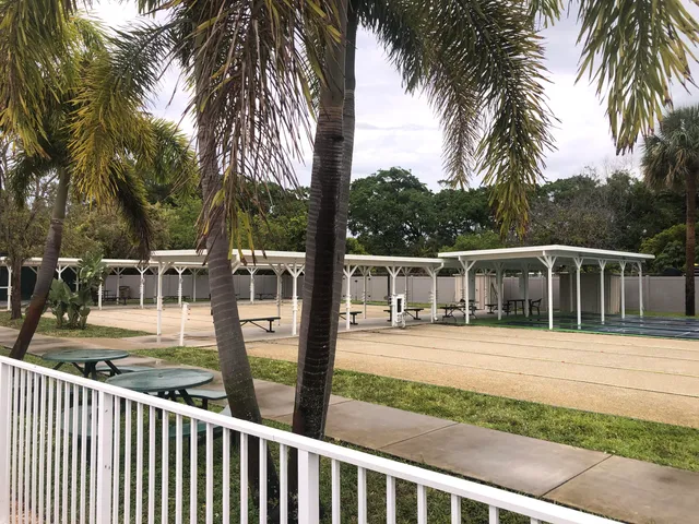 a view of a swimming pool with a lake view