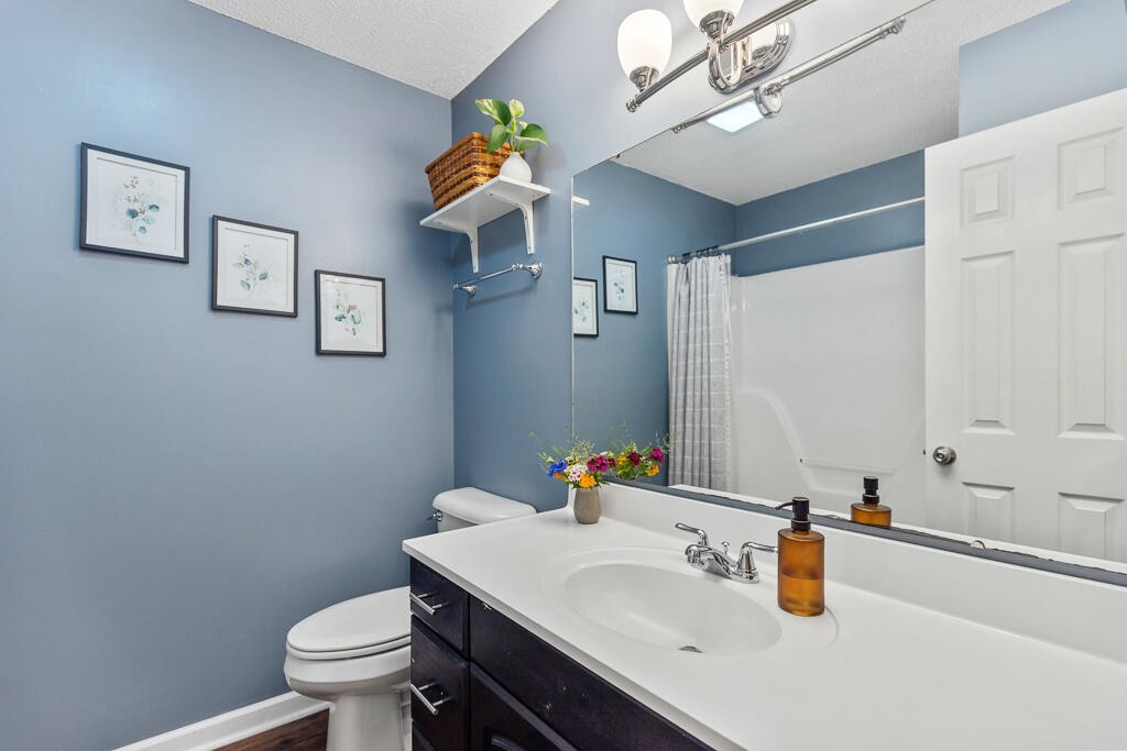 2850 Lower River Road Northwest Georgetown, TN 37336 - Photo 25 of 38 a bathroom with a sink a toilet and a mirror