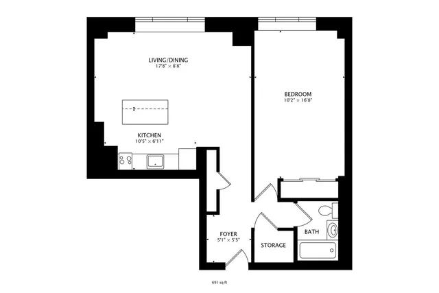 $2,150 | 3100 North Lake Shore Drive, Unit 1506, Chicago, IL 60657