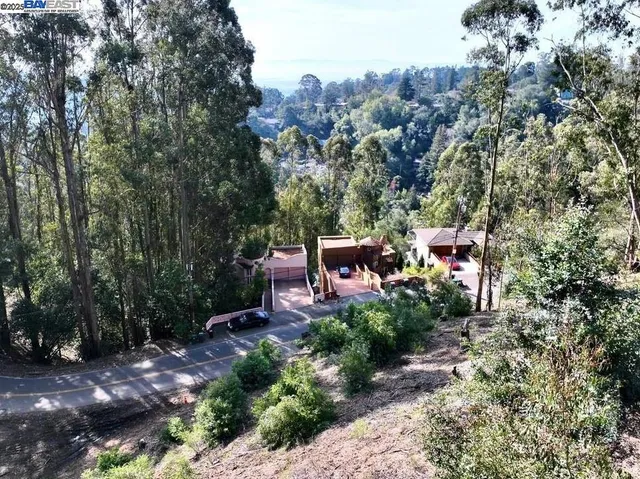 a view of building with green space