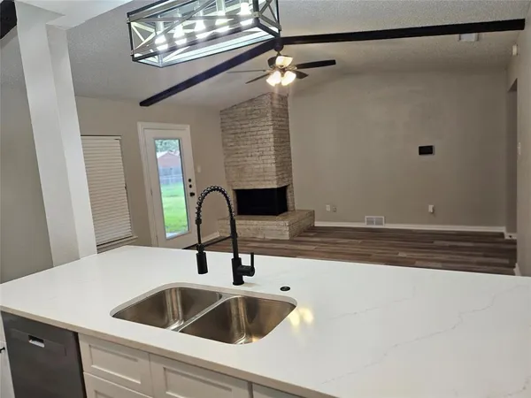 a sink with a window