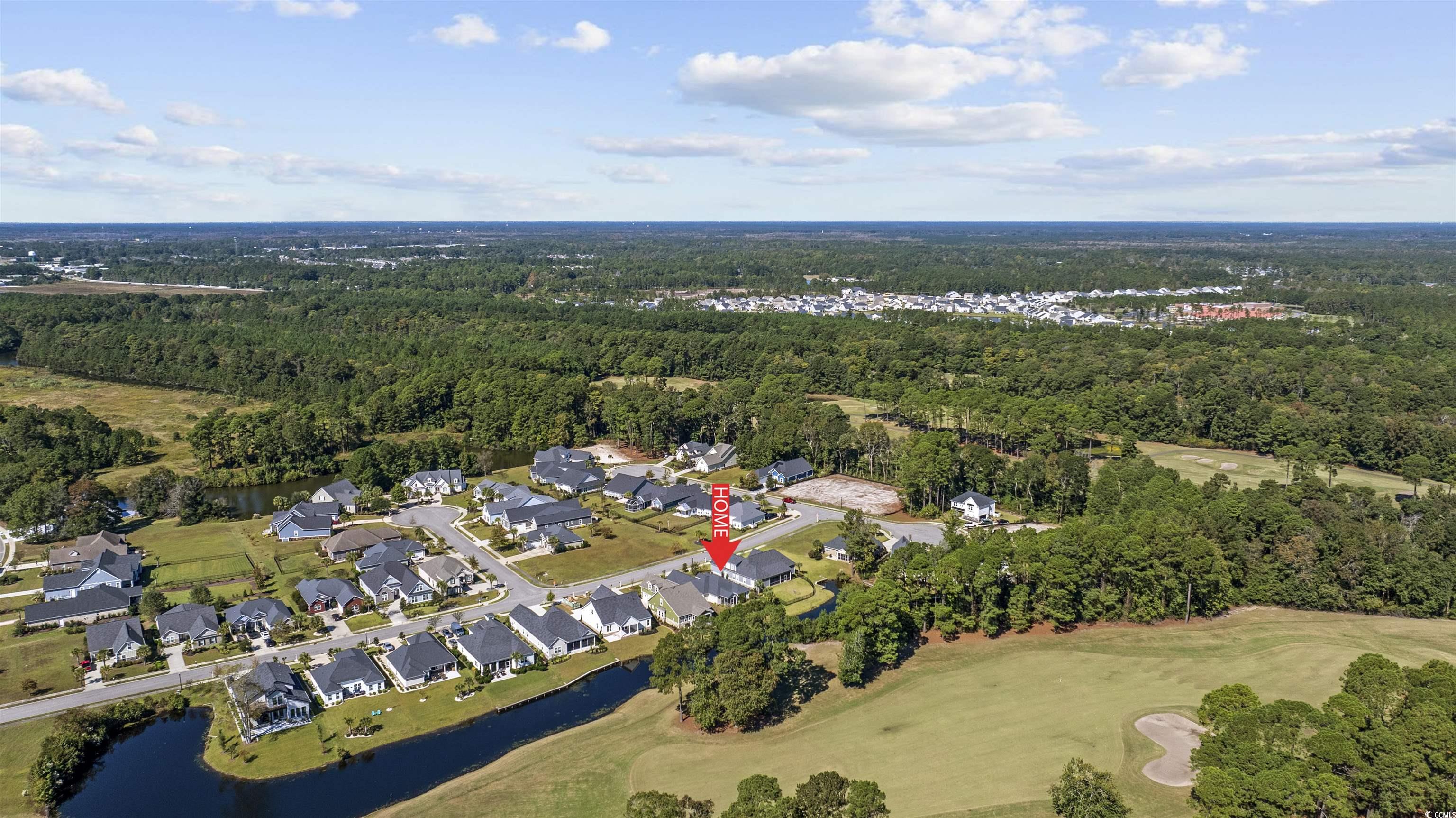 1108 Pochard Drive Conway, SC 29526 - Photo 35 of 37 Aerial view of property's location featuring nearby suburban area and a nearby body of water