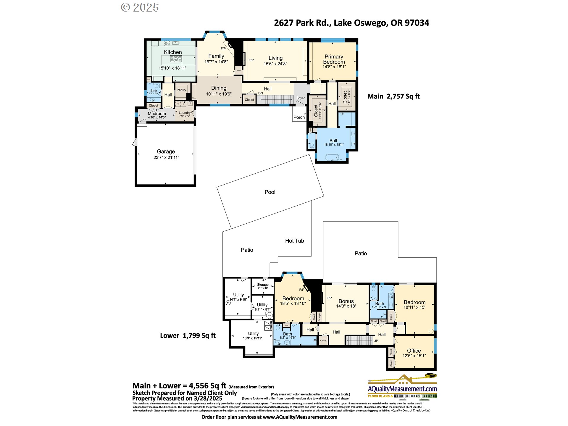 2627 Park Road Lake Oswego, OR 97034 - Photo 47 of 47 a picture of a floor plan