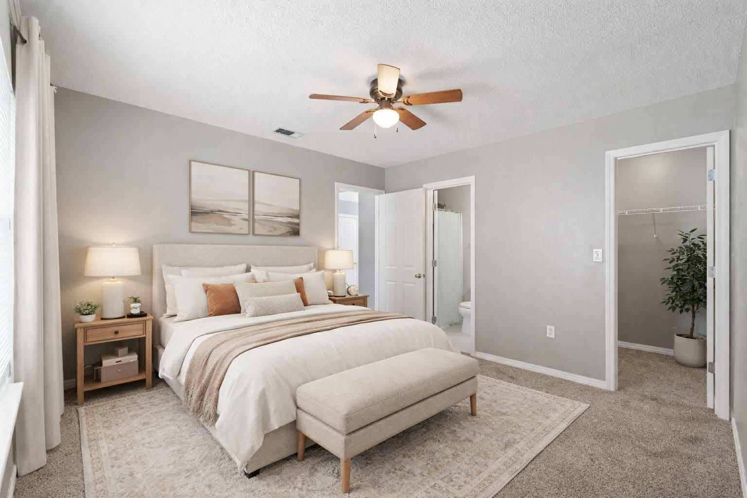 2517 Sunset Drive Crestview, FL 32536 - Photo 21 of 34 a bedroom with a bed and a chandelier