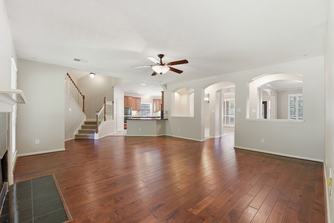 3414 Hackberry Court Spring, TX 77388 - Photo 11 of 50 A look from the back of the family room toward the kitchen. So open and great for entertaining! So much space for your couches and chairs!