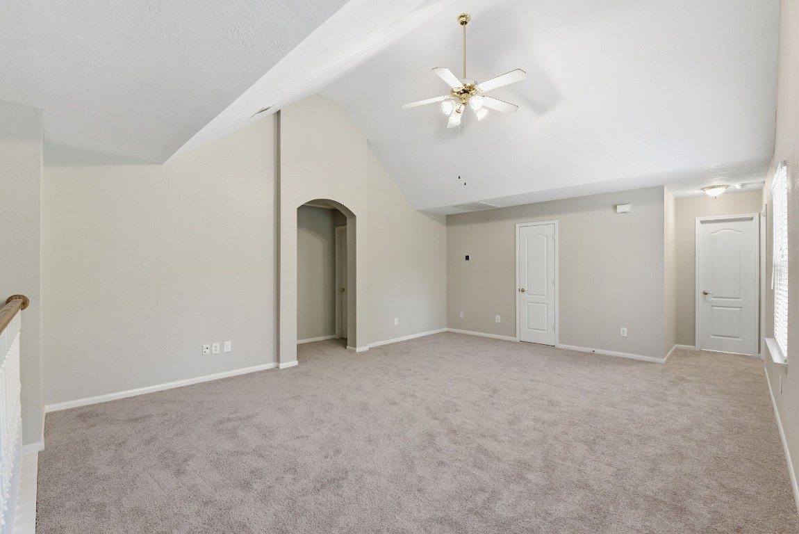 3414 Hackberry Court Spring, TX 77388 - Photo 35 of 50 This huge game room is ready for your gaming system, pool table and more! Carpet replaced April 2026, fresh paint, ceiling fan, and a great storage closet!