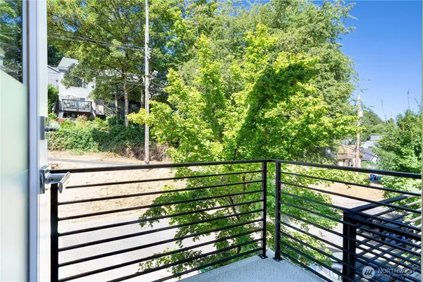 a backyard of a house with lots of green space