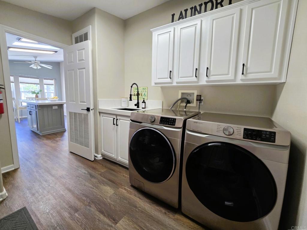 2239 Black Canyon Road, Unit 55 Ramona, CA 92065 - Photo 12 of 38 a utility room with sink dryer and washer