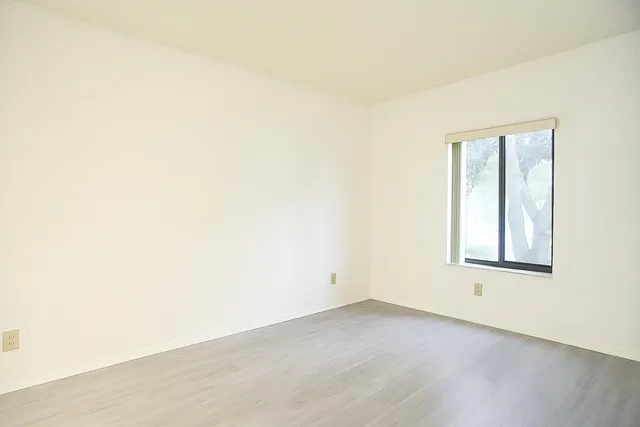 an empty room with a window